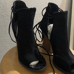 Black and Beige Heels